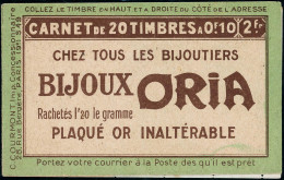 ** N°C9-3 Carnet De 10c Pasteur, Manque 6 Timbres à Gauche Et Quelques Rousseurs - B - Other & Unclassified