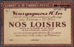 ** N°C38-1 Carnet De 20 Timbres à 10c - TB - Other & Unclassified