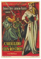 Programa Cine. El Caballero De Los Cien Rostros. Lex Barker. 19-1847 - Cinema Advertisement