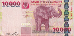 BILLETE DE TANZANIA DE 10000 SHILINGI DEL AÑO 2003  (BANKNOTE) - Tanzanie