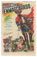 Programa Cine. El Caballero Enmascarado. Philip Friend. 19-1848 - Publicité Cinématographique