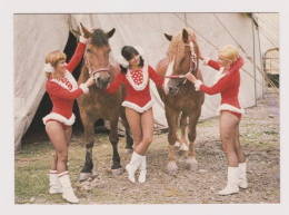 Poland Polish Sexy Young Women A Horse Trainer, Circus Performer, Vintage Photo Postcard Pin-Up RPPc AK (1211) - Circus