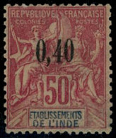 ** N°23 0,40 Sur 50c Rose Signé JF Brun - TB - Other & Unclassified