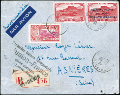 Lettre N°1 50c Rouge S/lettre Recom Adréssé En France - TB - Andere & Zonder Classificatie