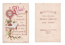Orléans, 1re Communion D'Aline Johanet, 1881, Cathédrale Sainte-Croix, éd. E. Bouasse Jne N° 436 - Imágenes Religiosas