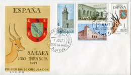 Sahara 1971. Edifil 288-91 FDC. - Sahara Espagnol