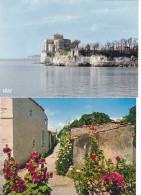 CPSM 17 - TALMONT - Lot De 2 Cartes - Eglise Romane Du XI ° S. Et Les Fleurs Locales Les Roses Trémières - Other & Unclassified