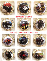 Série De 12 Capsules De Champagne - SONNET GILLOT ( Voitures 1900) - Sammlungen