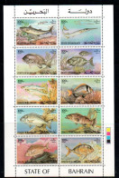 BAHRAIN - 1985 - Fishes Sheetlet Of 10 MNH, Sg £32.50 - Bahreïn (1965-...)