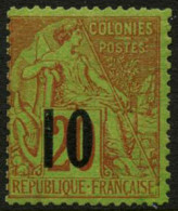 ** N°4A 10 Sur 20c Brique S/vert (type II ) - TB - Altri & Non Classificati