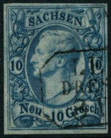 Obl. N°12 10n Bleu - TB - Saxe