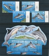 Delcampe - Pitcairn - Block Nr. 60 Und Mi.Nr. 851 / 854 - "Delphine" ** / MNH (aus Dem Jahr 2012) - Pitcairninsel