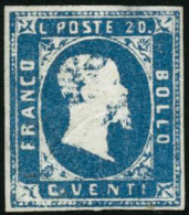 (*) N°2 20c Bleu,léger Clair  Signé Scheller - B - Toscane