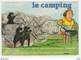 Humour Série Le CAMPING N°870/2 En 1982 Règle N°2 Barbecue Sardines Odeur Cendres - Humor