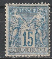 France N° 101 SAGE Type II 15 C Bleu - 1876-1898 Sage (Tipo II)