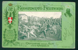 BF111 - 52 REGGIMENTO FANTERIA CACCIATORI DELLE ALPI - DUCE GARIBALDI - 1905 CIRCA - Regimenten