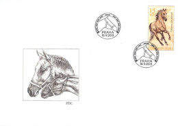 FDC 786-7 Czech Republic - Kinsky Horses 2013 - Chevaux