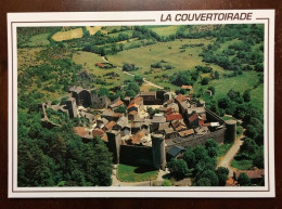 2 Cartes Postales La Couvertoirade Vue Aérienne Et La Rue Droite - Other & Unclassified