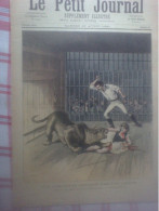 L Petit Journal Cirque Dompteuse Rosita Gondolfo Dévorée Par Lionne Esclavage Afrique Lavigerie Chanson La Promise Meusy - Zeitschriften - Vor 1900