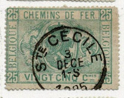 D163  STE CECILE     POSTSTEMPEL  OP SPOORWEGZEGEL N° 3 - Used