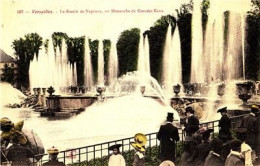 D19. Vintage Postcard.  Versailles. Neptunes Basin. Fountain Display On A Sunday - Velizy