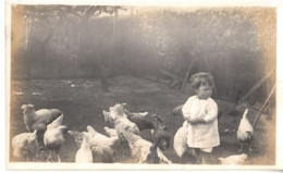 D05. Vintage Postcard. Young Child Feeding The Chickens. - Sterrenkunde