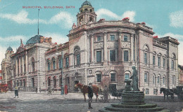 D02. Vintage GD And  DL Postcard. Municipal Buildings, Bath. - Bath