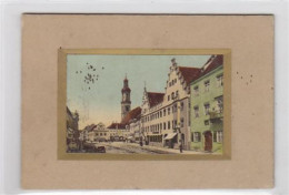 39054506 - Altes Aufstellkaertchen Strassenpartie Von Freising. Masse: Ca. 12,8 X 8,8 Cm. Staender Fehlt Teilweise. Lei - Freising