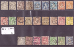 25 HELVETIES ASSISES DENTELES - BELLE QUALITE D'ENSEMBLE ET OBLITERATIONS CHOISIES - Used Stamps