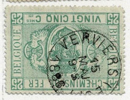 D166  VERVIERS EST     POSTSTEMPEL  OP SPOORWEGZEGEL N° 3 - Oblitérés