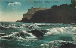 ROMANIA CONSTANTA - PALAS HOTEL - VIEW FROM THE SEA, BUILDING, ARCHITECTURE, CLIFFS - Roemenië