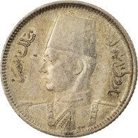 Monnaie, Égypte, Farouk, 2 Piastres, 1937, British Royal Mint, TTB, Argent - Egypt