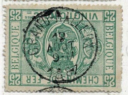 D170  GRAND HALLEUX    POSTSTEMPEL  OP SPOORWEGZEGEL N° 3 - Oblitérés