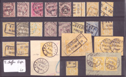 TYPES CHIFFRES - OBLITERATIONS SPECIALES DIVERSES ET FRAGMENTS - Used Stamps