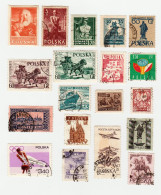 Pologne Lot De 54 Timbres - Colecciones