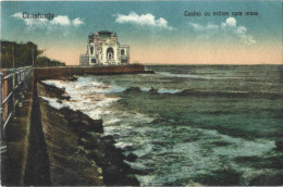 ROMANIA 1929 CONSTANTA - CASINO WITH SEA VIEW, BUILDING, ARCHITECTURE, CLIFF, SEASIDE - Roumanie