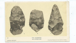 Museum  Postcard London Museum Old Stone Age Flint Implements Unused - Musées