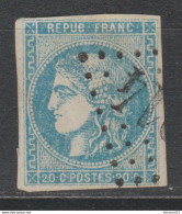 POUR BLOC REPORT CASE 7 N°46A TBE - 1870 Bordeaux Printing