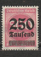 Allemagne - Deutsches Reich - Chiffre - Inflation - 250 Tausend - 1 Neuf Année 1923 Mi 295 - Unused Stamps