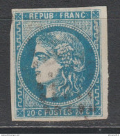 POUR BLOC REPORT CASE 9 N°46A TBE - 1870 Ausgabe Bordeaux