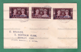 MOROCCO AGENCIES 1937 MARRUECOS - CORONATION KGVI - 3v FDC Postal Used - As Scan - Uffici In Marocco / Tangeri (…-1958)