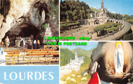 R551905 Lourdes. La Grotte. La Basilique. LApparition. C. A. P. 1969. Multi View - Mundo