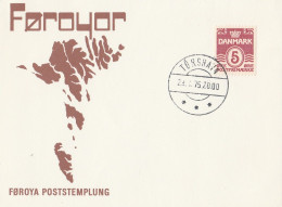Foroyar - Carte Du 29.01.1975 - Faroe Islands