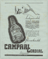 Cordial CAMPARI Flacone Tascabile - Pubblicità Del 1936 - Old Advertising - Advertising