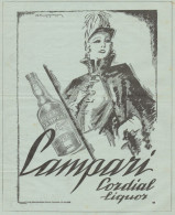 CAMPARI - Illustrazione Donna - Pubblicità Del 1936 - Old Advertising - Advertising