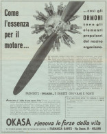 OKASA - Gli Ormoni Sono... - Pubblicità Grande Formato Del 1937 - Old Ad - Advertising