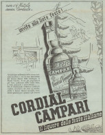 Cordial CAMPARI - Illustrazione - Pubblicità Del 1937 - Old Advertising - Advertising