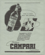 CAMPARI Per Il Bar Della Casa Moderna - Pubblicità Del 1936 - Old Advert - Advertising