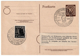 FDC 10 Pfennig Postcard With  2 Pfennig Stamp - 10/1/1948 Werner Horst Kempe Dresden P.O.Box No. 55 - Autres & Non Classés