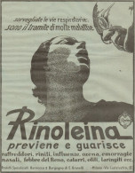 RINOLEINA Previene E Guarisce - Pubblicità Grande Formato Del 1930 - Ad - Publicités